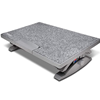 A grey Smartfit Solemate Proelite ergonomic foot rest with plush top.