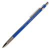 A blue 2mm HB lead Staedtler mechanical pencil with metal grip.