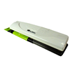 A mint green Buffalo brand 3-hole punch with the Buffalo logo in black on the top.