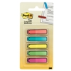 A package of 100 stick-on flags in 5 bright assorted colours