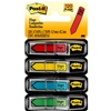 A package of 120 flags. 30 each of yellow, blue, green and red with a "Sign Here" arrow outline. Each strip measures 1.7" x 0.5" (43 mm x 13 mm)