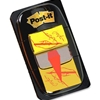 A package of 50 stick-on flags with a drawing of a hand and pen. Includes 1 dispenser. Each strip measures 1.7" x 1" (43 mm x 25 mm)