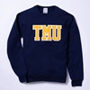 Navy Crewneck with Varsity TMU Logo