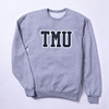 Grey Crewneck with Varsity TMU Logo