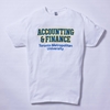 White T-Shirt with Accounting & Finance Logo