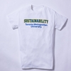 White T-Shirt with Sustainability Logo