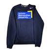 TMU Men's Nike Fleece Crewneck with Color University Logo Front Chest - Navy