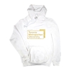 White Hoodie with Gold Metallic University Logo