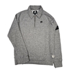 TMU Roots 1/4 Zip with Black University Logo on Sleeve - Salt & Pepper