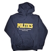 Navy Hoodie with Politics Logo