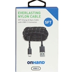 5 Foot Everlasting Nylon Cable Type C - Black