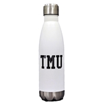 Water Bottle Matte 17 Oz. with TMU Logo - White