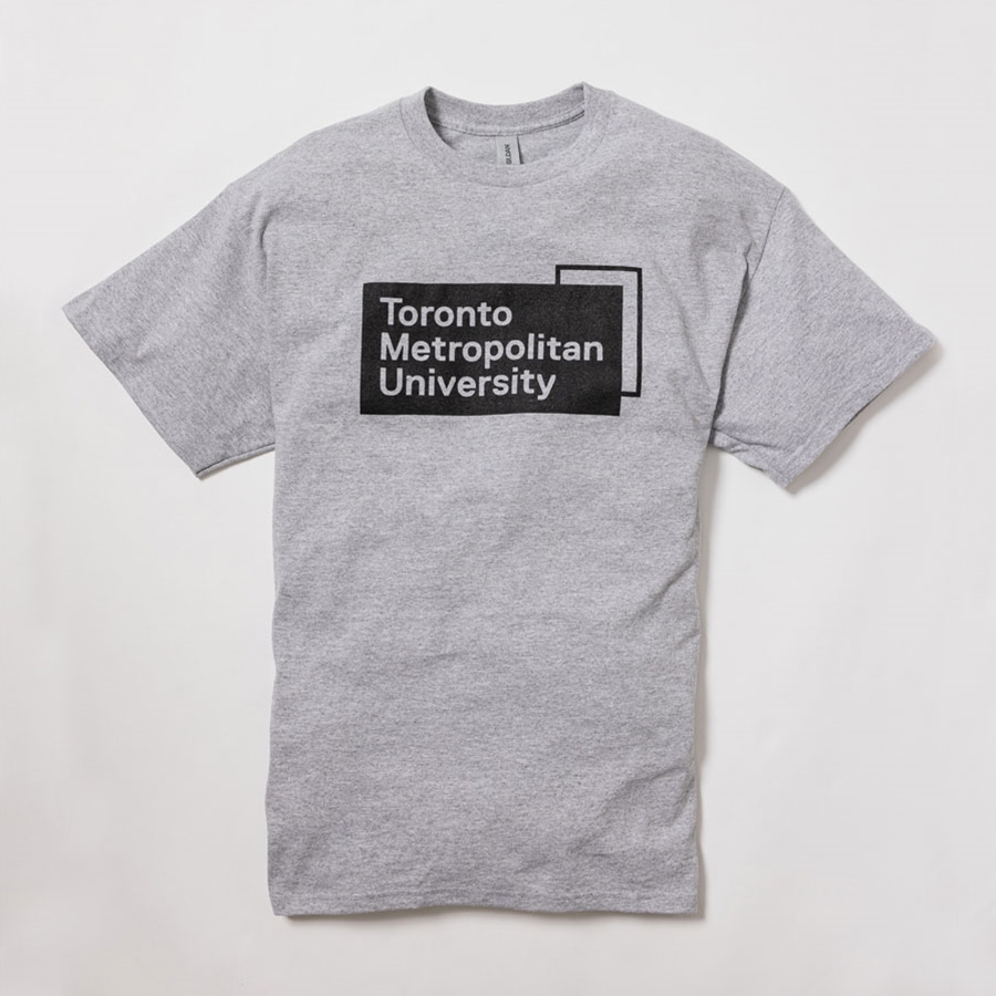 Grey T-Shirt with Black University Logo