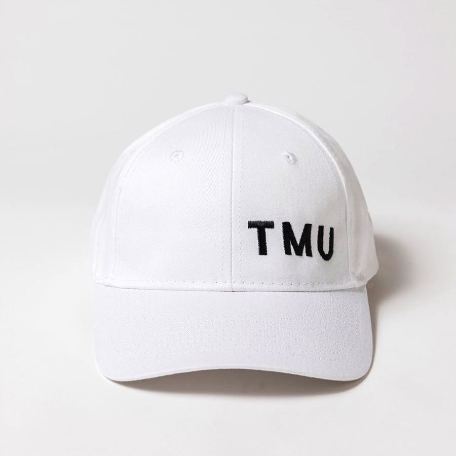 White Cap with Black TMU on lower left
