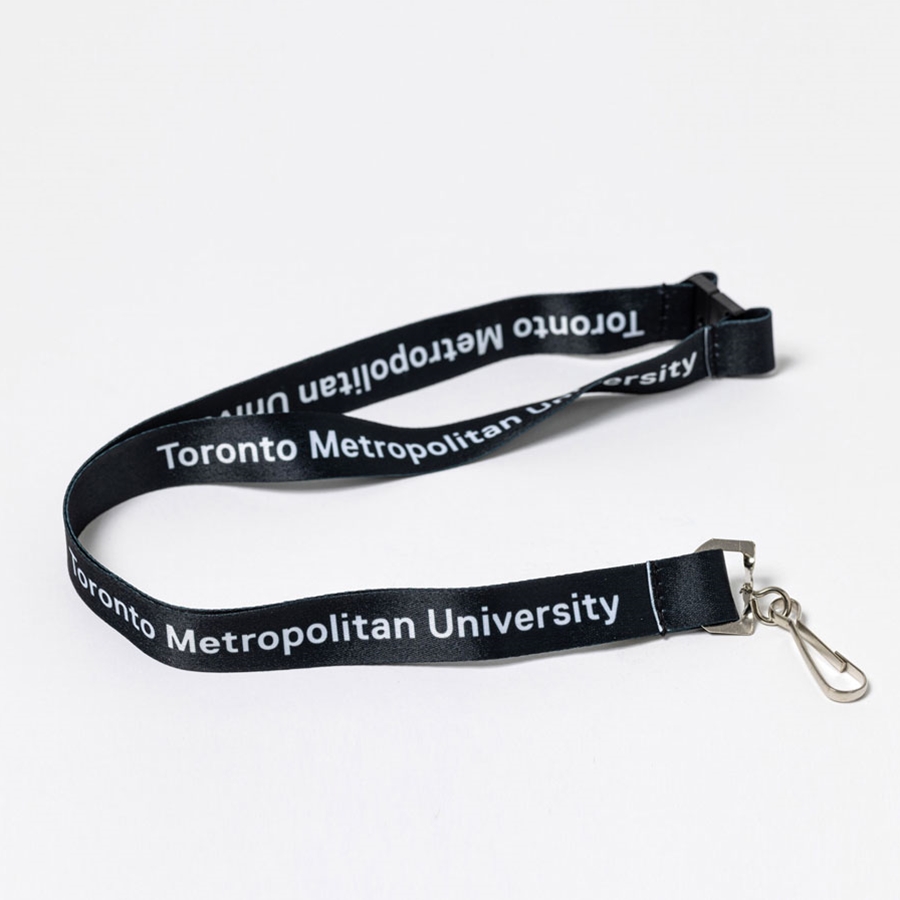 Black Lanyard with White Wordmark