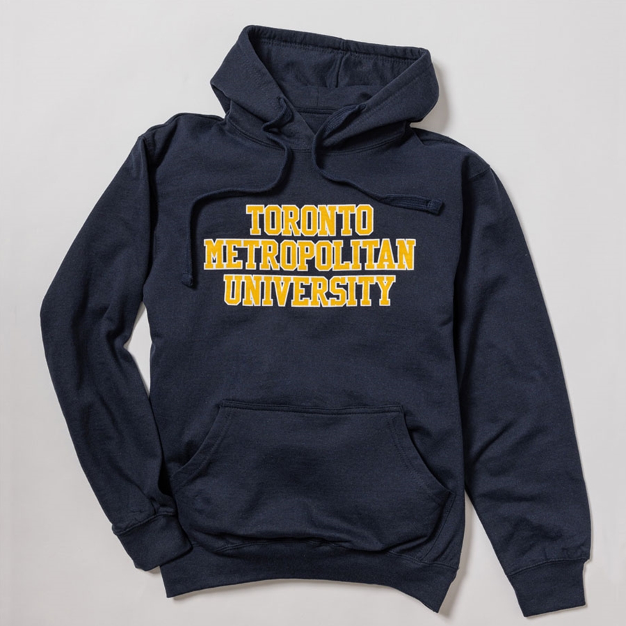 TMU Varsity Full Name Hoodie - Navy