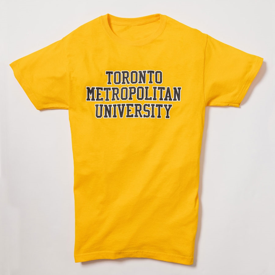 TMU Varsity Full Name T-Shirt - Yellow