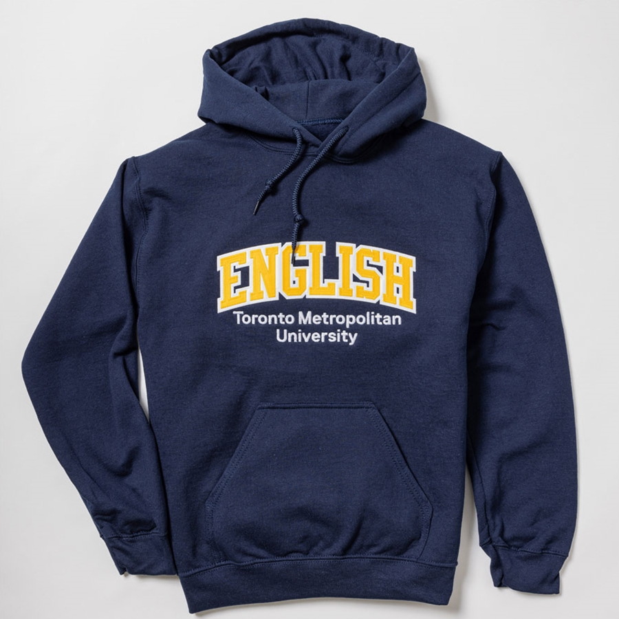 Navy Hoodie with English Logo