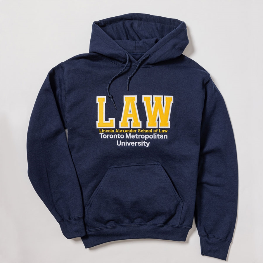 Navy Hoodie with Law Logo