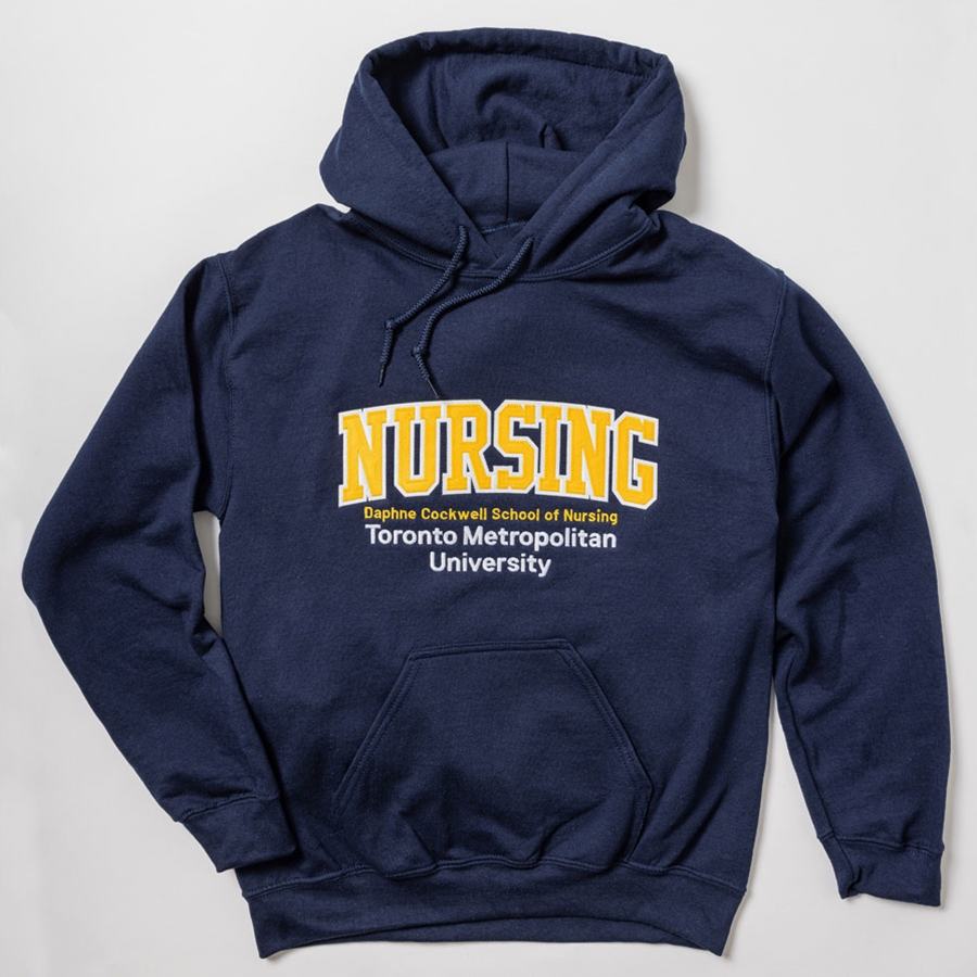 Navy Hoodie with Nursing Logo