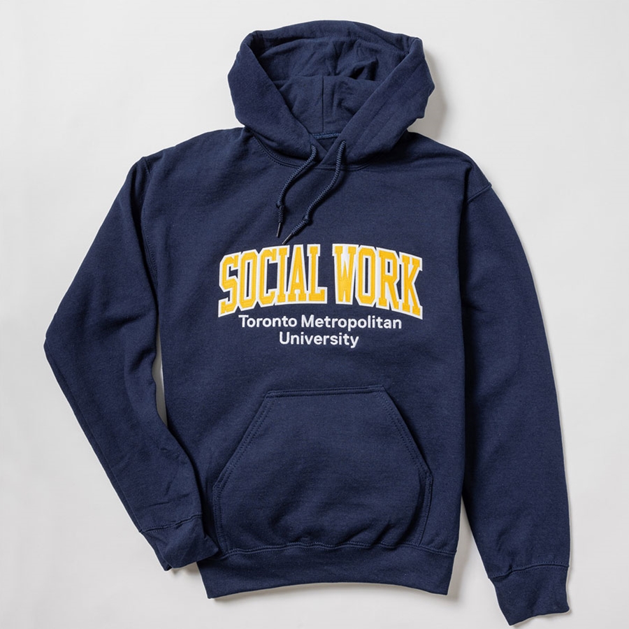 Navy Hoodie with Social Work Logo