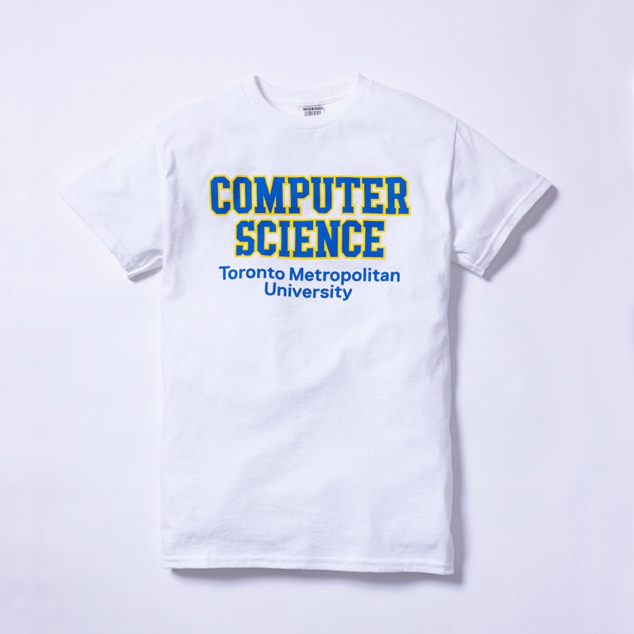 White T-Shirt with Computer Sciences Logo