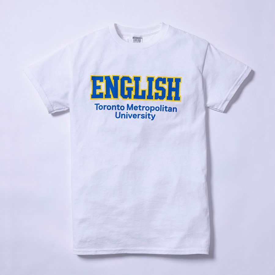 White T-Shirt with English Logo