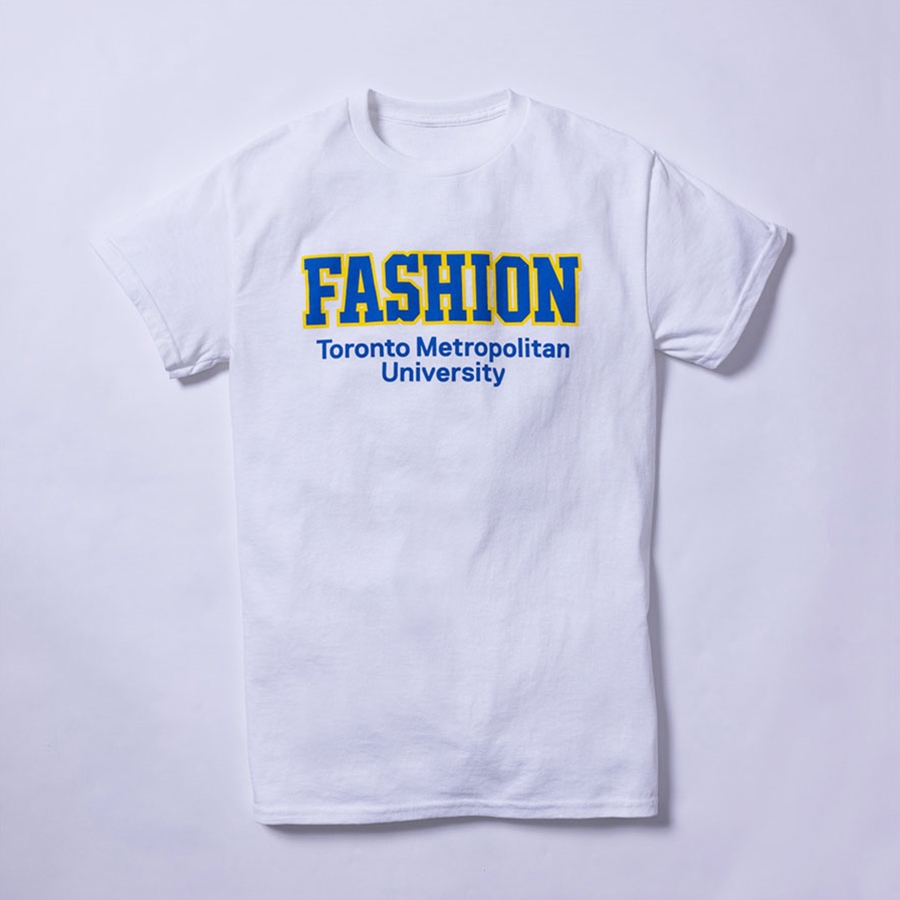 White T-Shirt with Fashion Logo