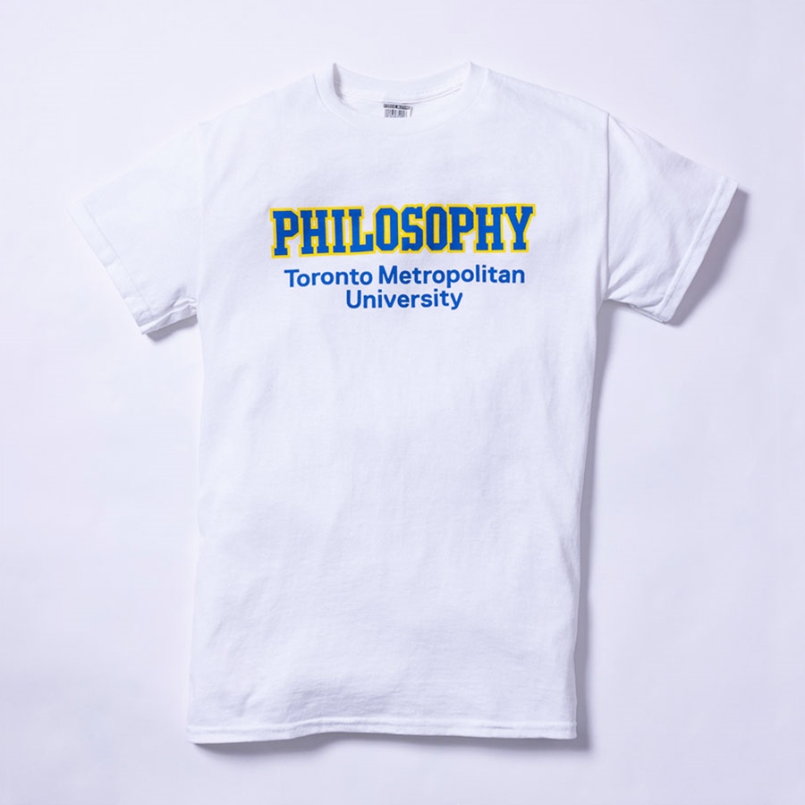 White T-Shirt with Philosophy Logo