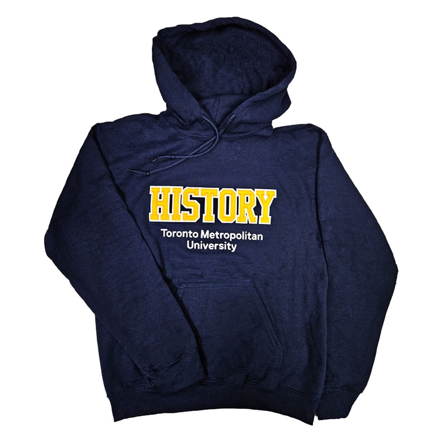 Navy Hoodie with History Logo