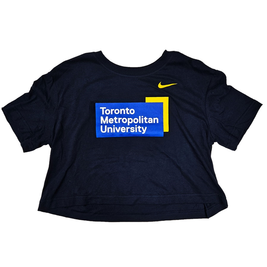 TMU Women's Nike Dry-Fit Cropped Top - Navy