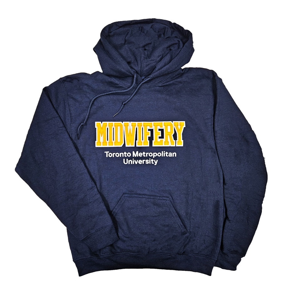 Navy Hoodie with Midwifery Logo