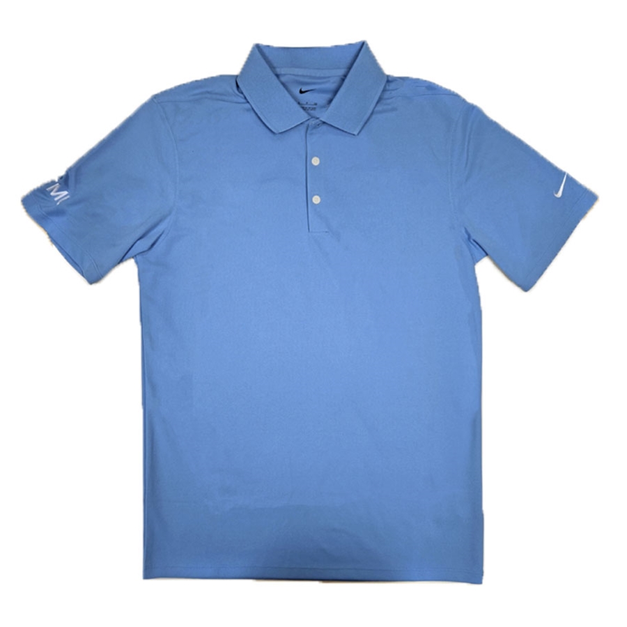 TMU Nike Polo with White TMU Logo on Right Sleeve - Blue