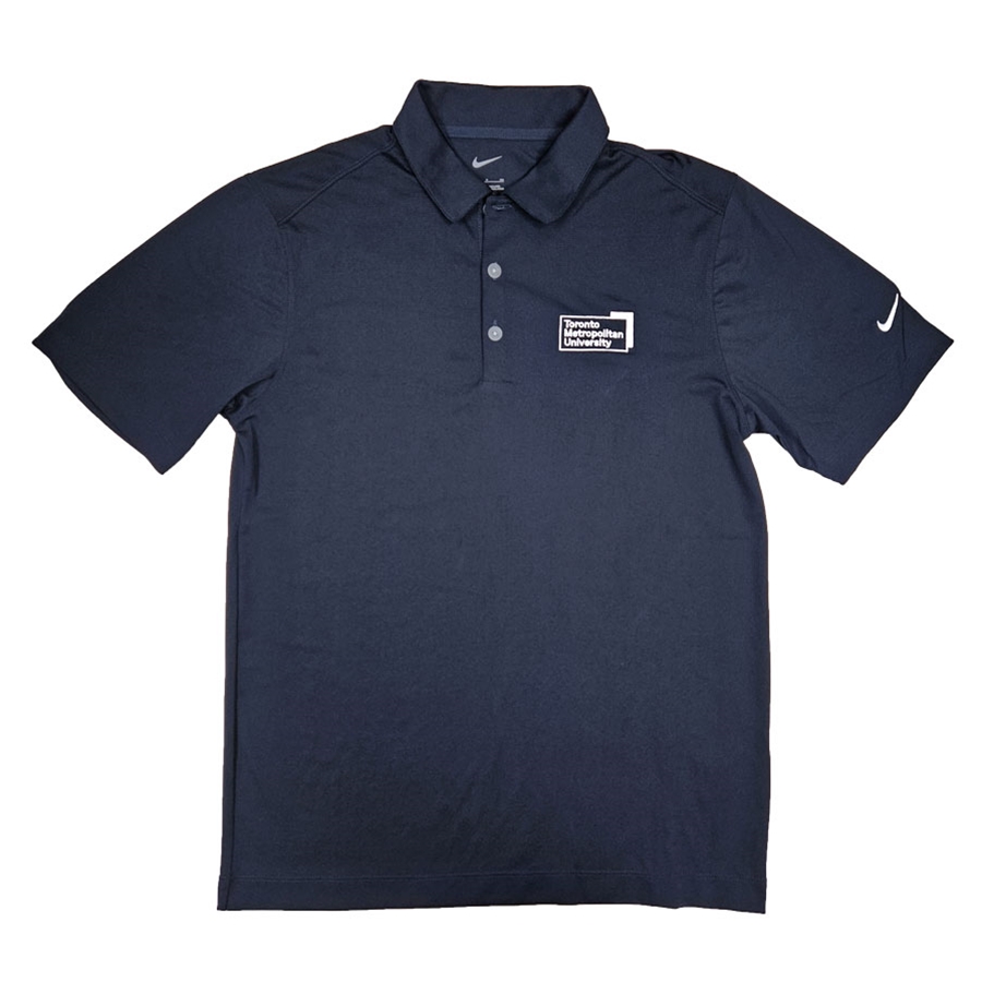 TMU Nike Polo with White University Logo Left Chest - Navy